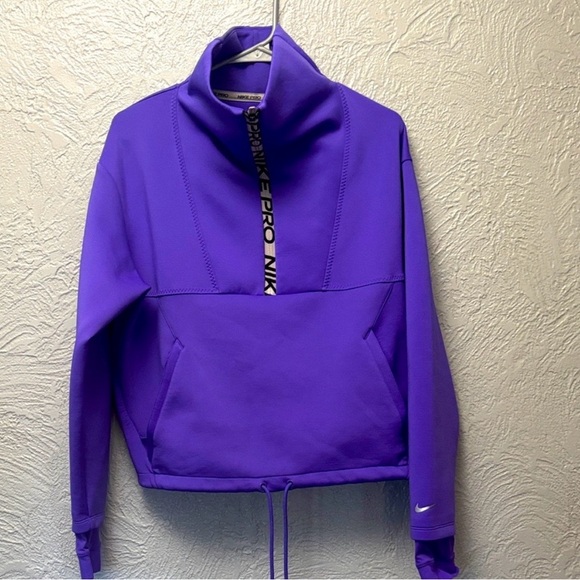 Nike Women's Purple High-Neck Sweatshirt - Picture 4 of 7